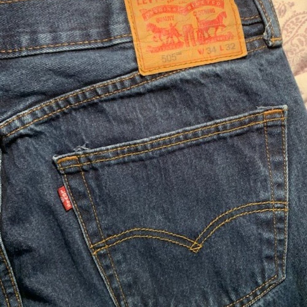 Mens Levi's 505 Jeans - Picture 4 of 8